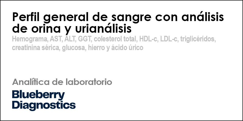 Perfil general de sangre con análisis de orina y urianálisis